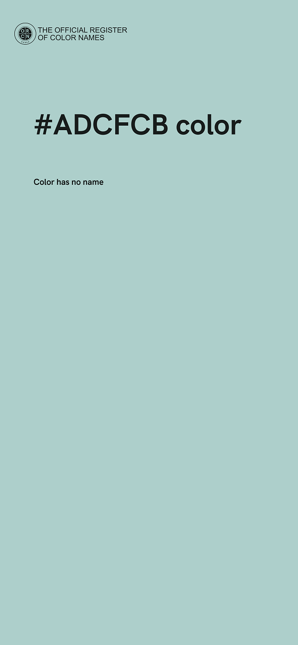 #ADCFCB color image