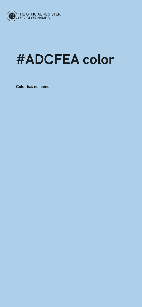 #ADCFEA color image