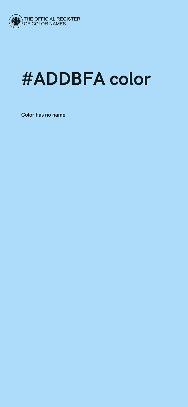 #ADDBFA color image