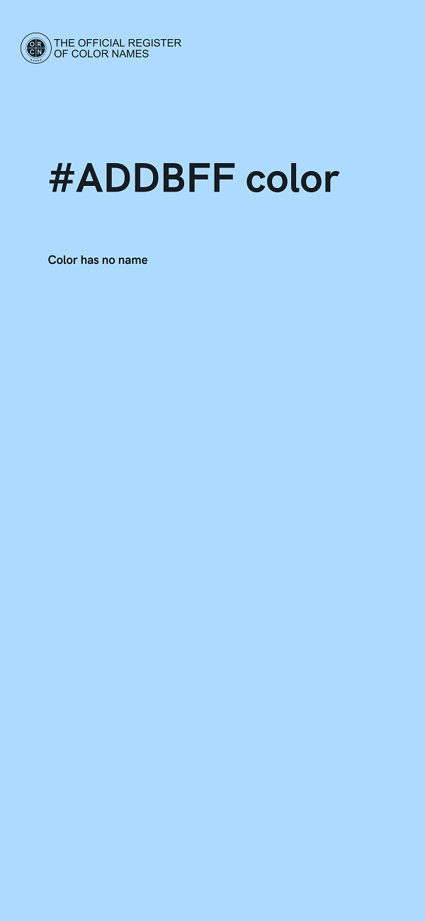 #ADDBFF color image