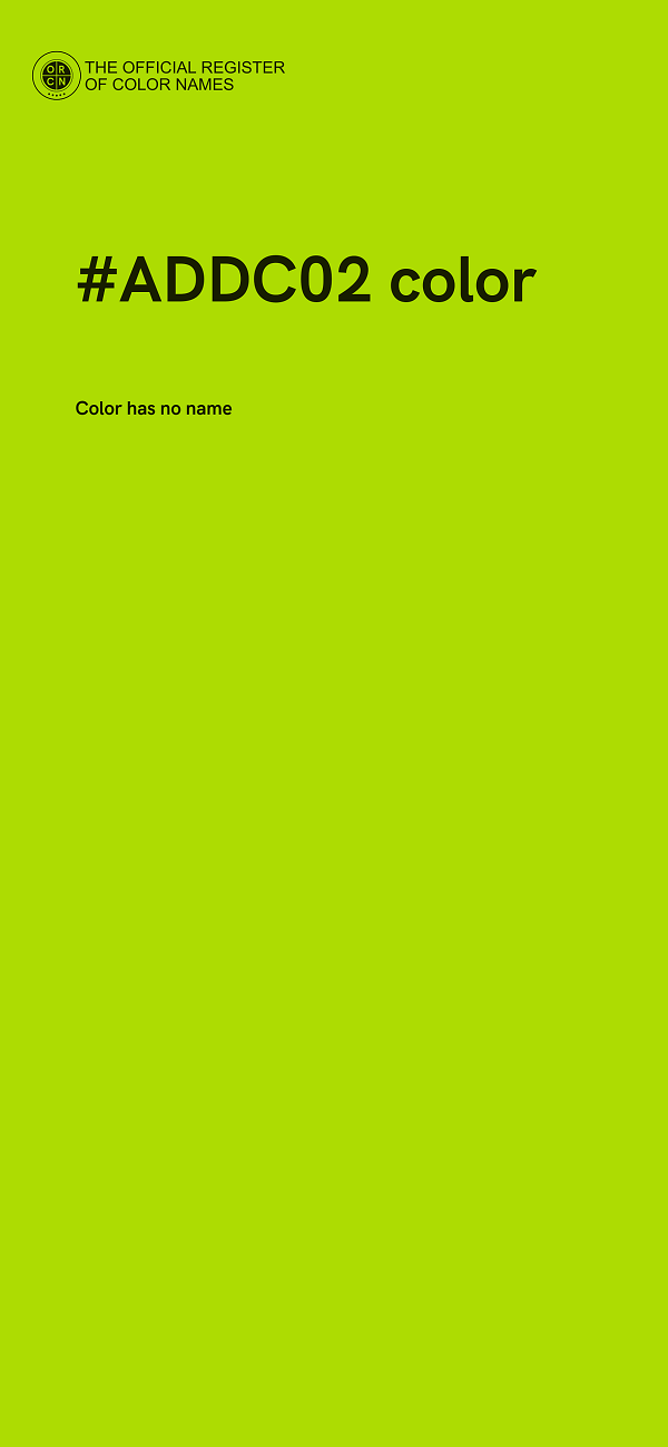 #ADDC02 color image