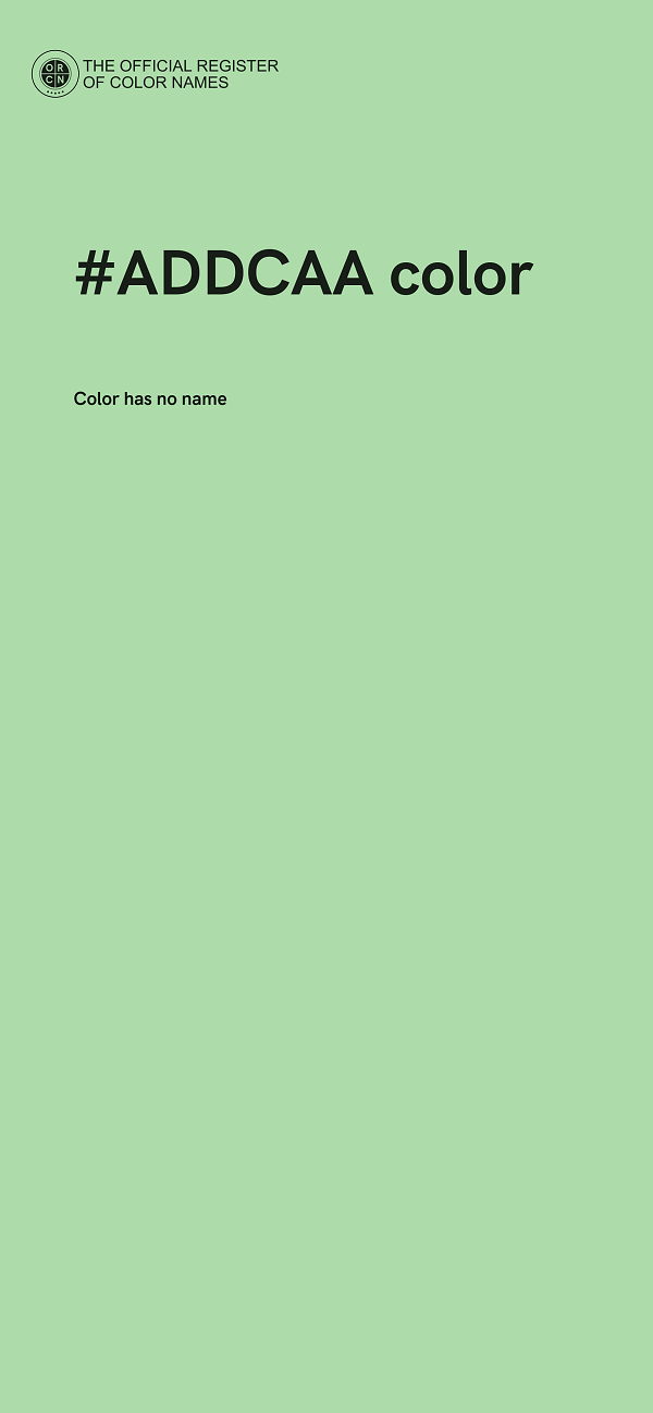 #ADDCAA color image