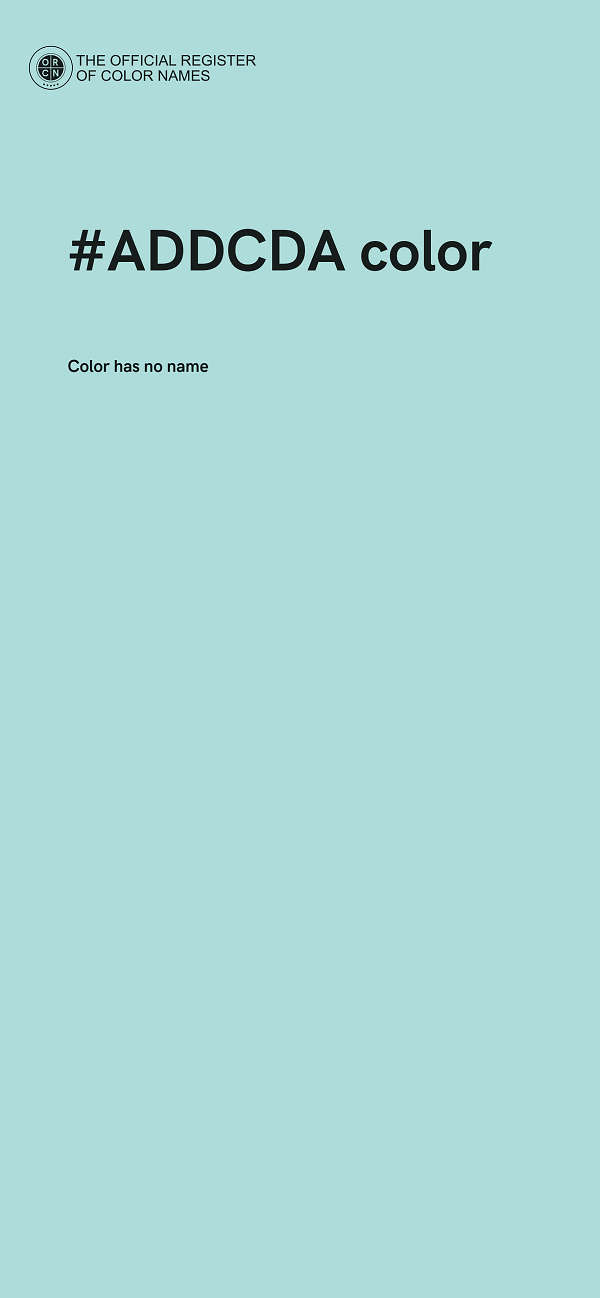 #ADDCDA color image