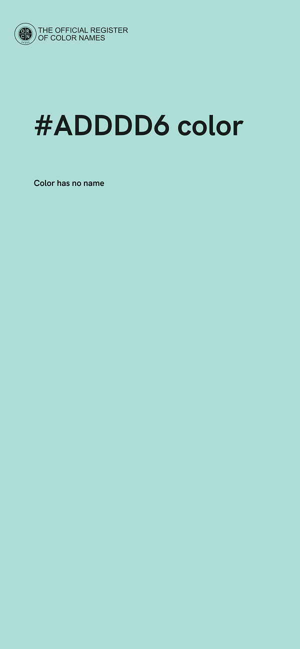 #ADDDD6 color image