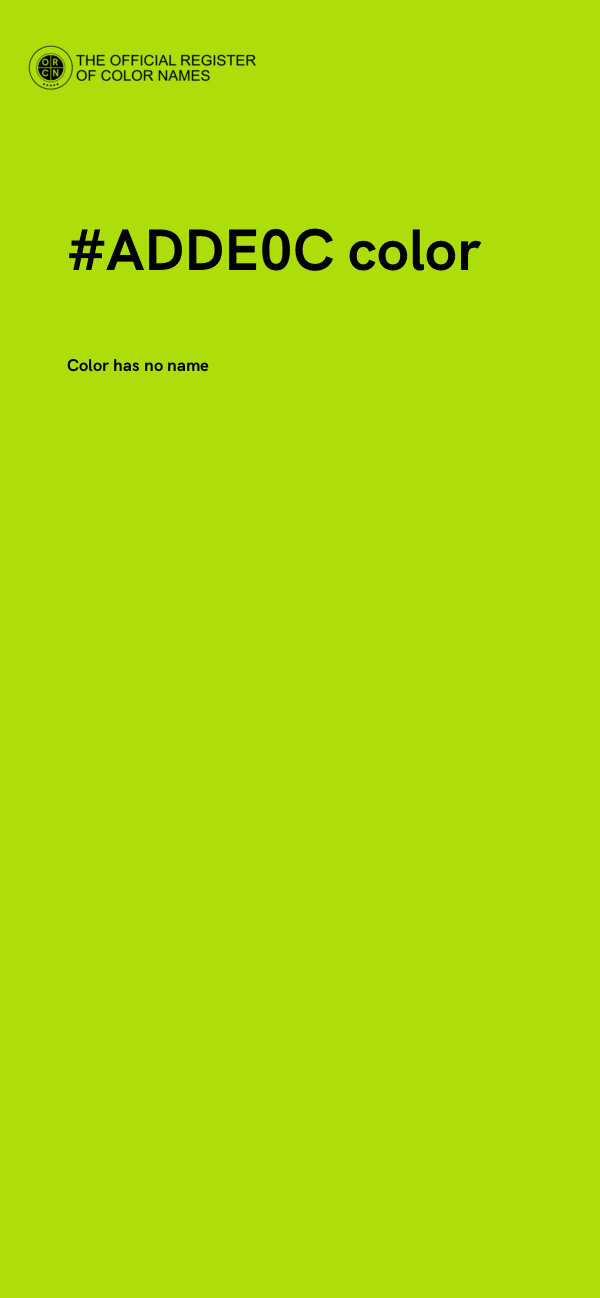 #ADDE0C color image