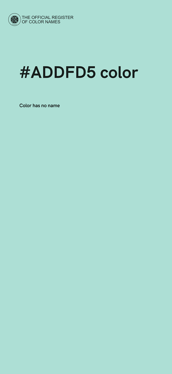 #ADDFD5 color image