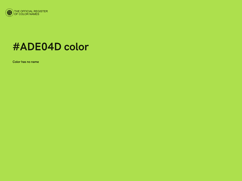 #ADE04D color image