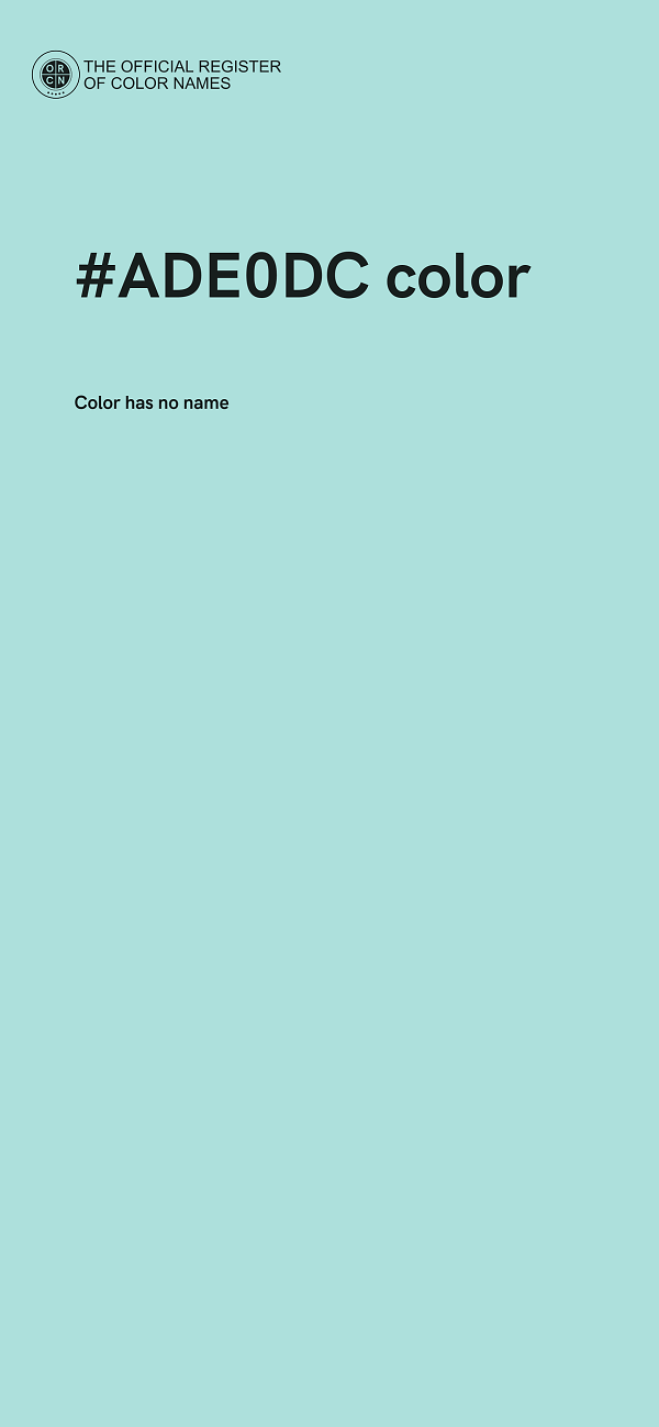 #ADE0DC color image