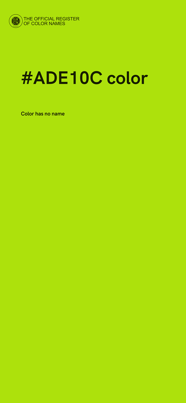 #ADE10C color image