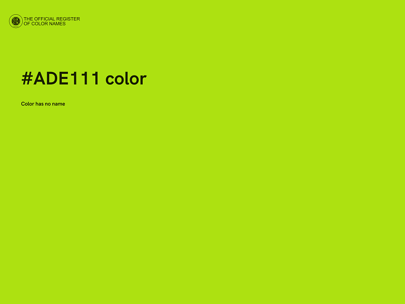 #ADE111 color image