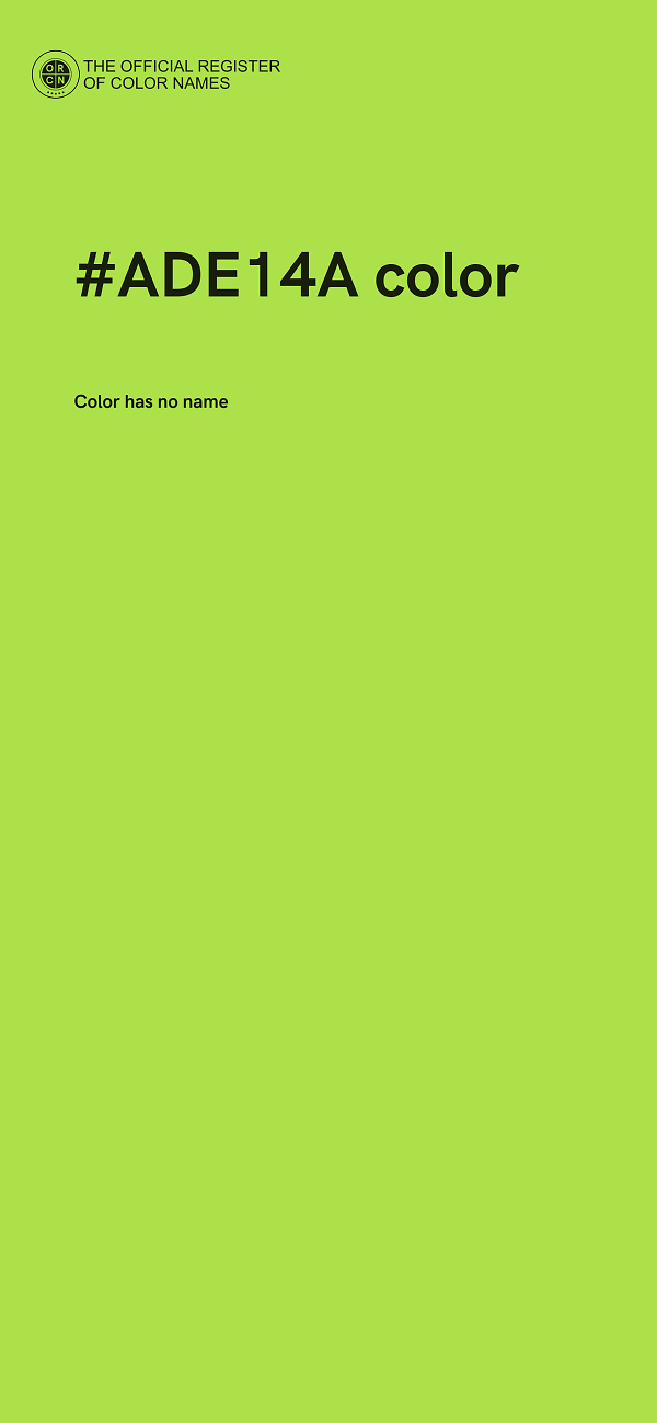 #ADE14A color image