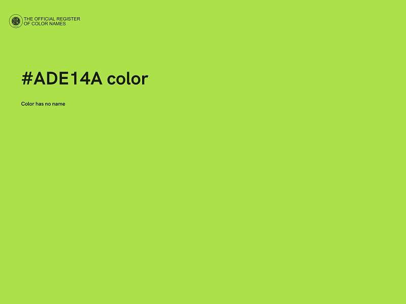 #ADE14A color image