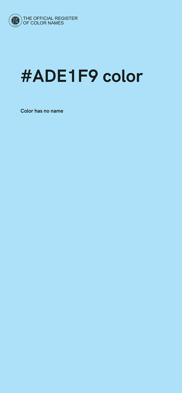 #ADE1F9 color image