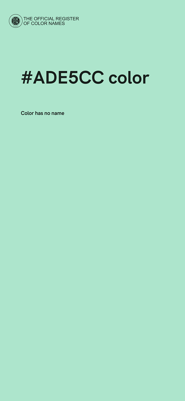#ADE5CC color image