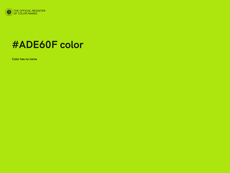 #ADE60F color image