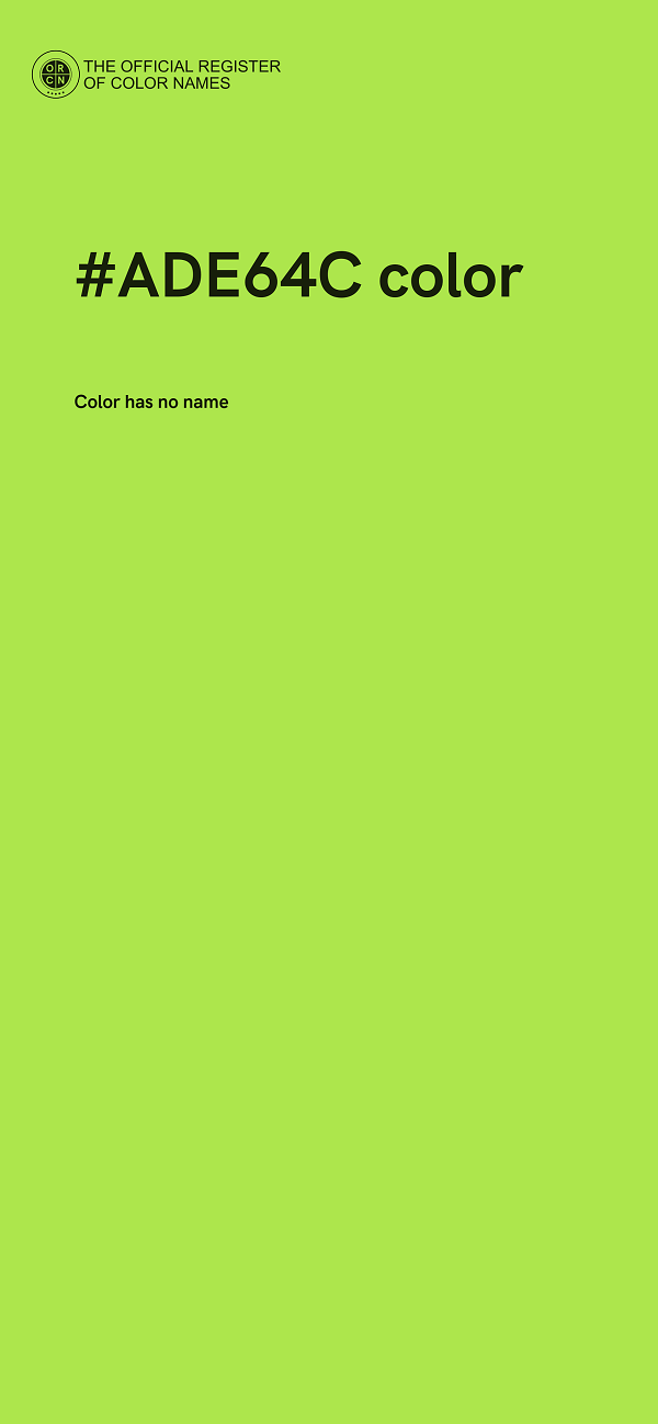 #ADE64C color image