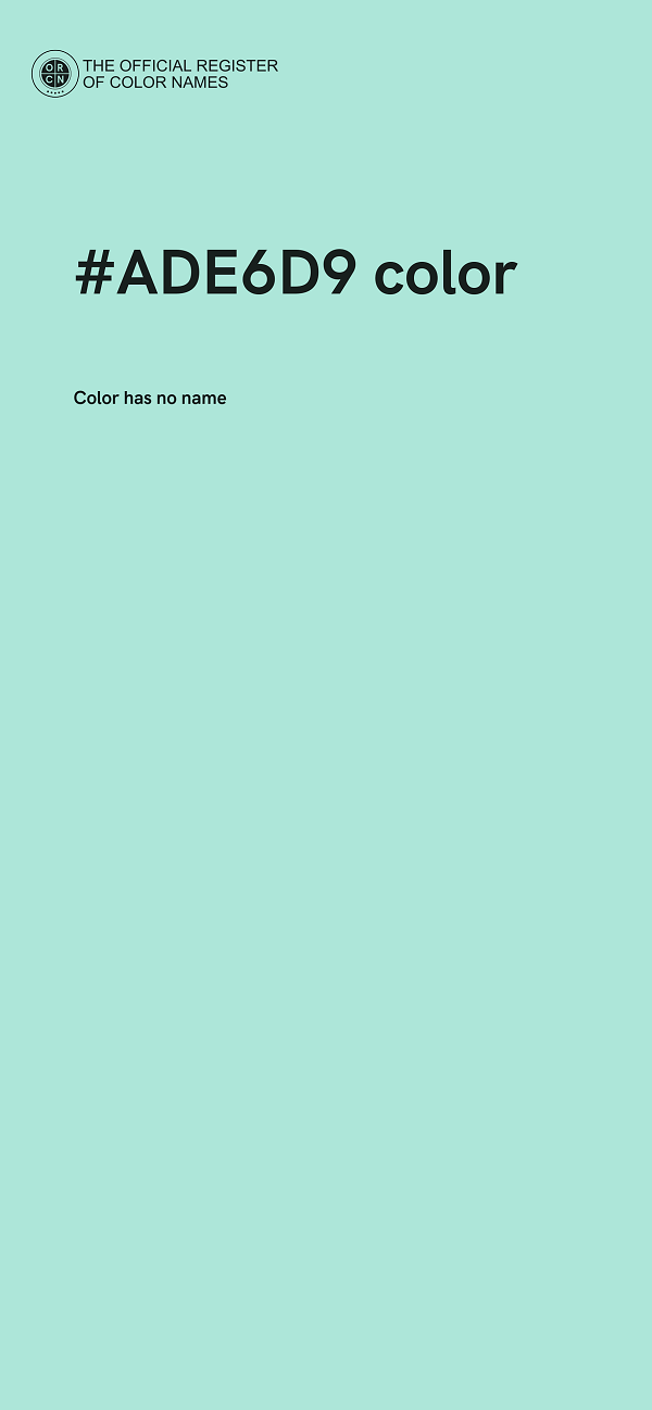 #ADE6D9 color image