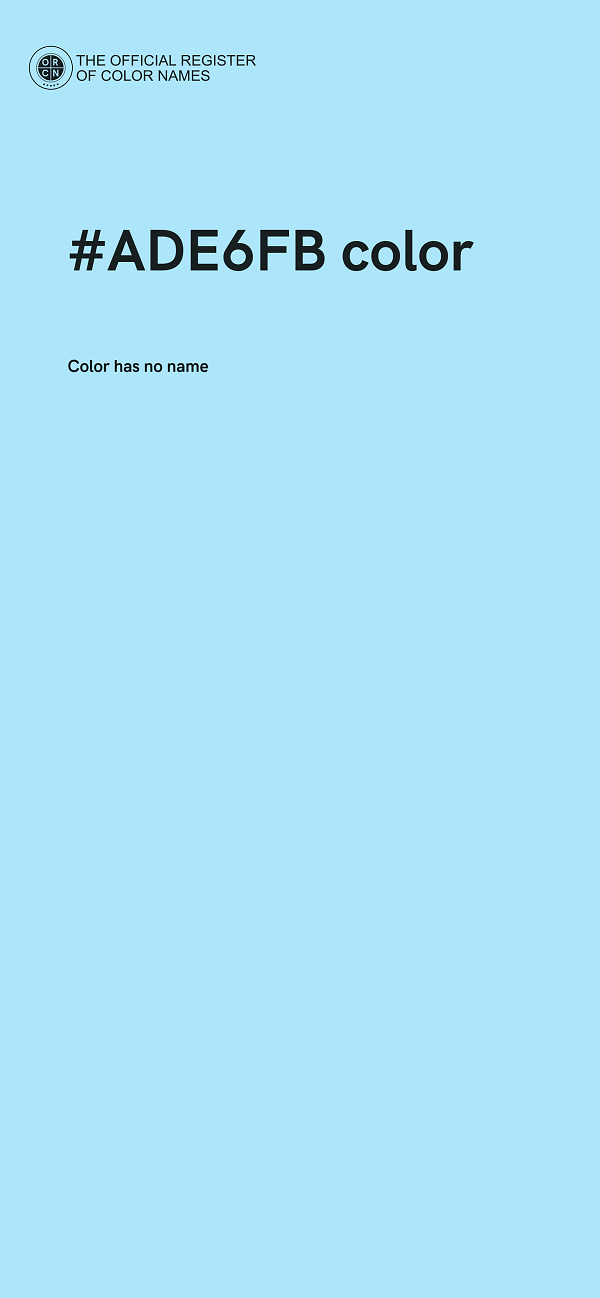 #ADE6FB color image