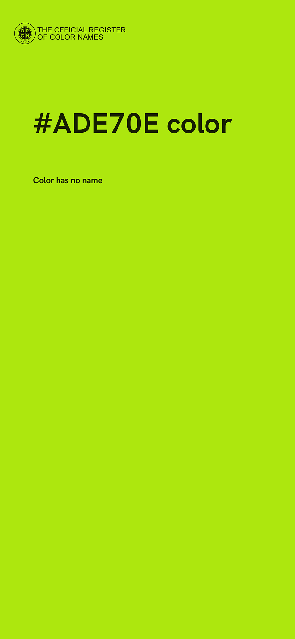 #ADE70E color image