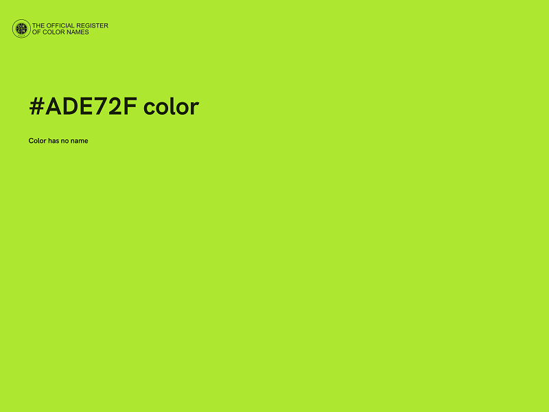 #ADE72F color image