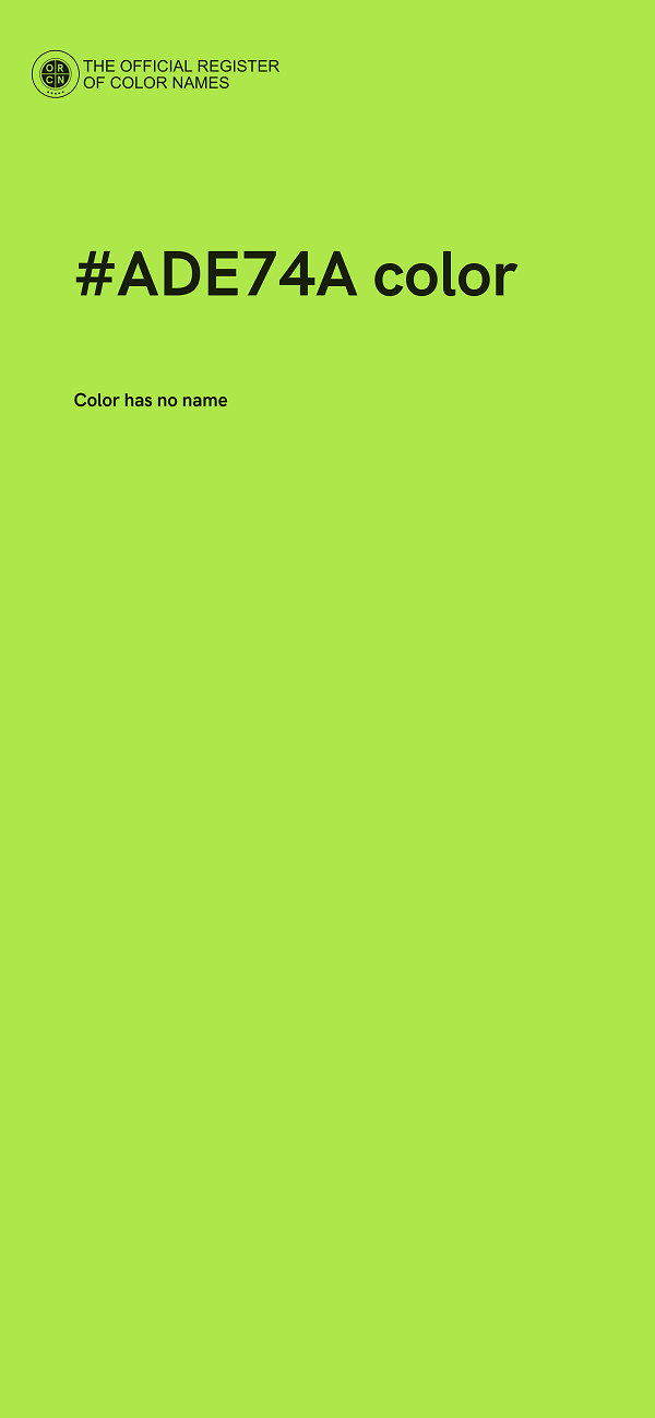 #ADE74A color image
