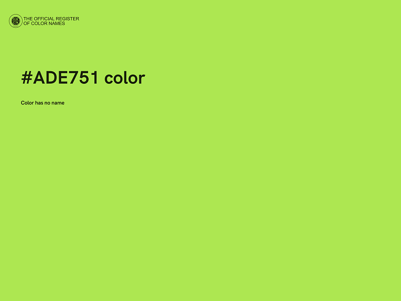 #ADE751 color image