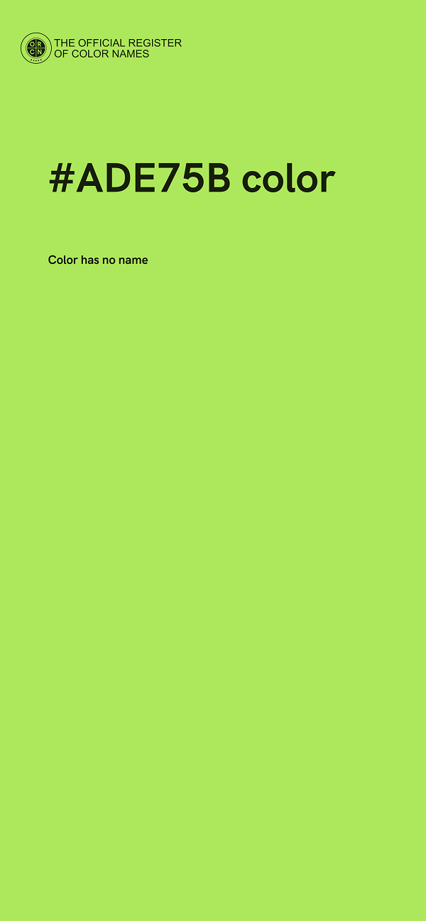 #ADE75B color image