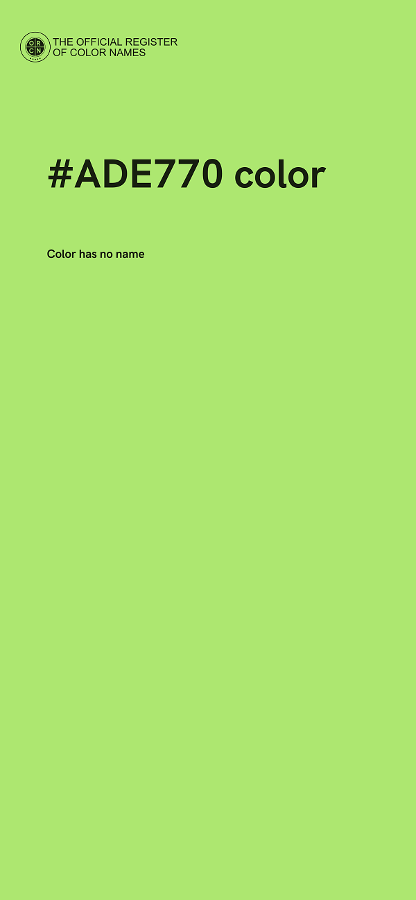 #ADE770 color image