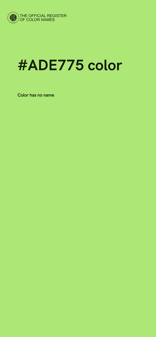 #ADE775 color image