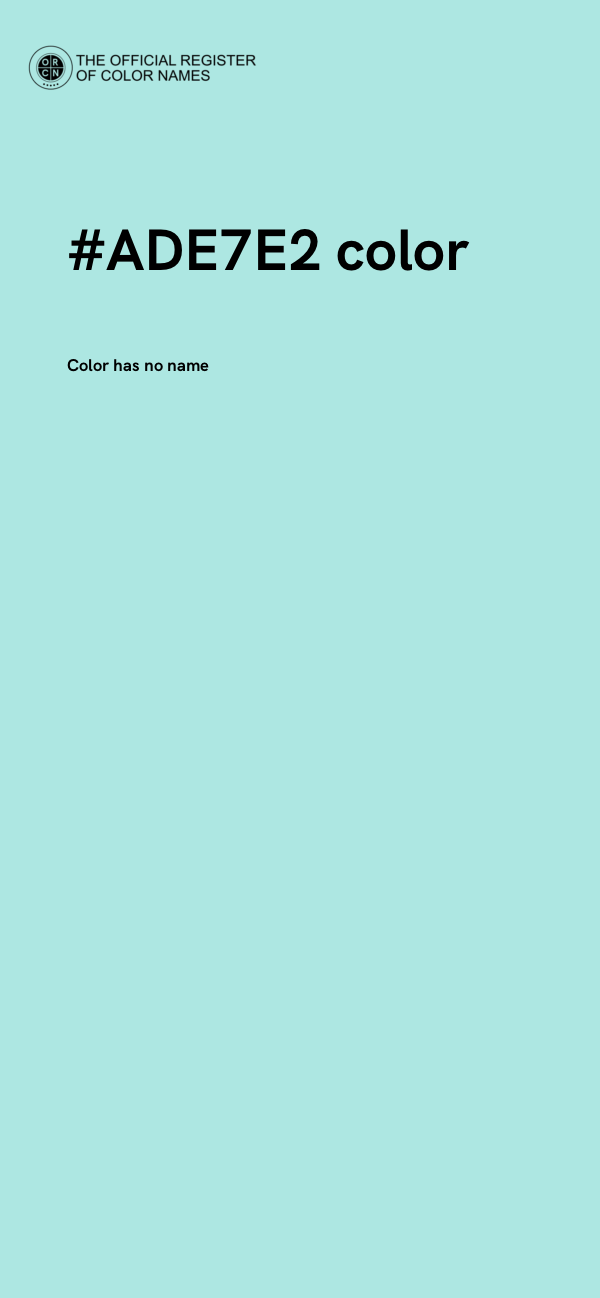 #ADE7E2 color image
