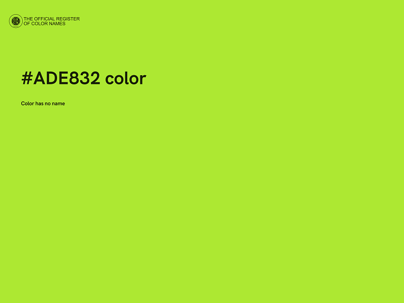 #ADE832 color image