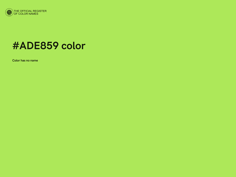 #ADE859 color image
