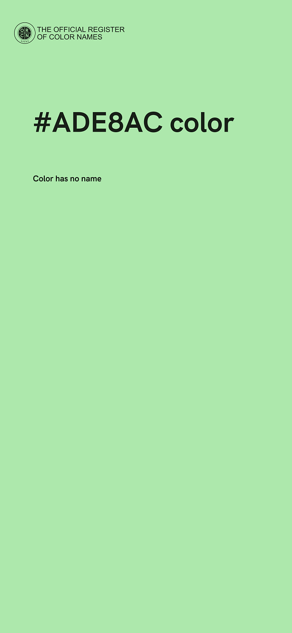 #ADE8AC color image