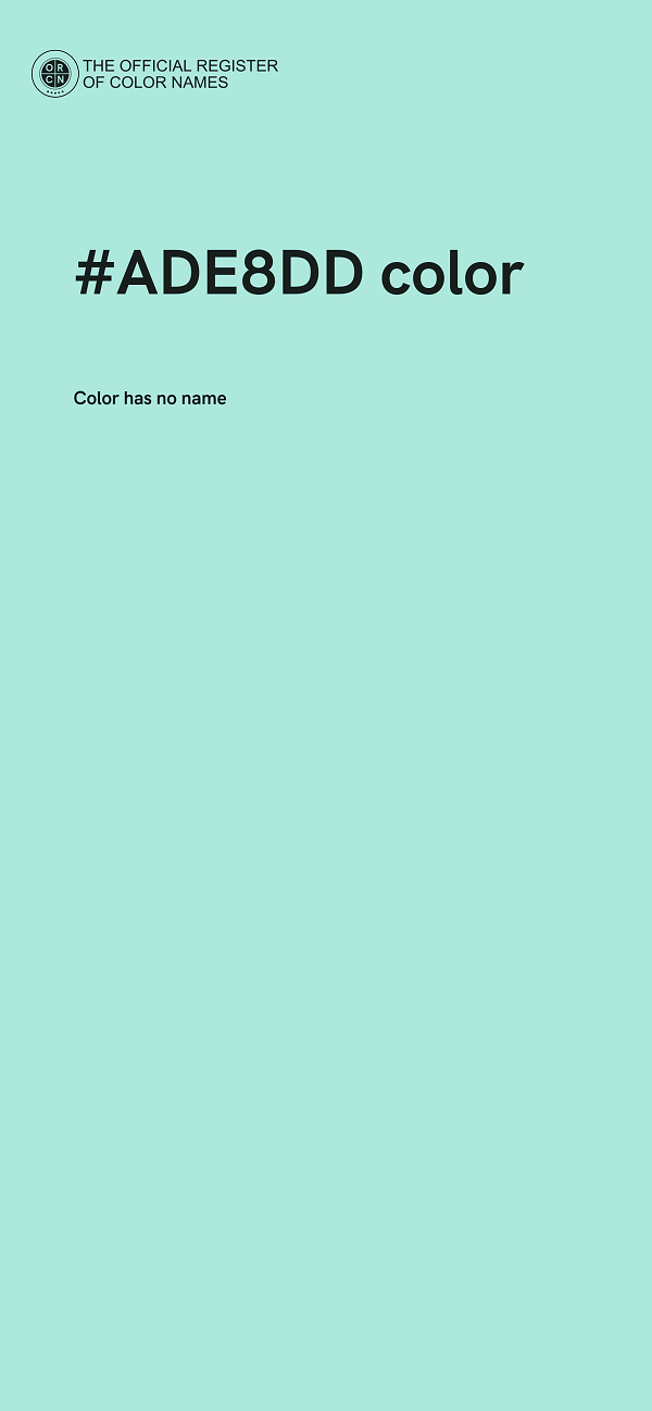 #ADE8DD color image