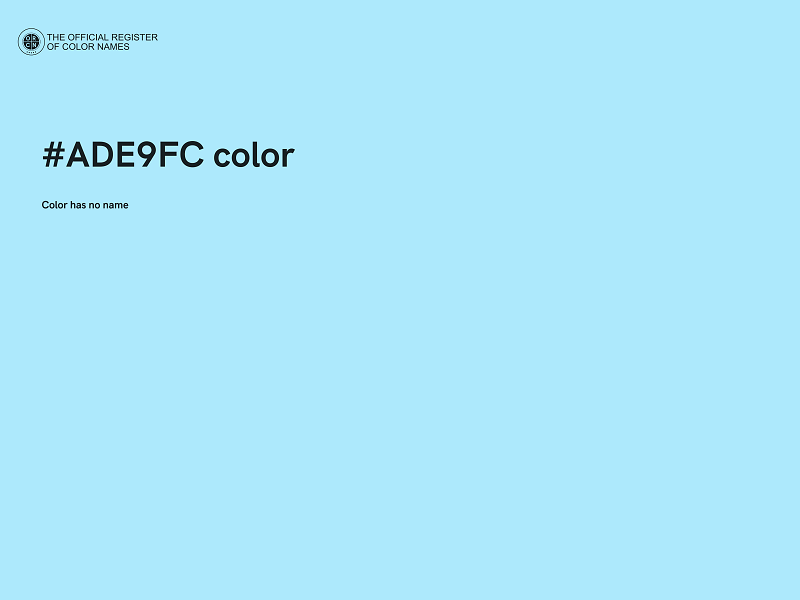 #ADE9FC color image