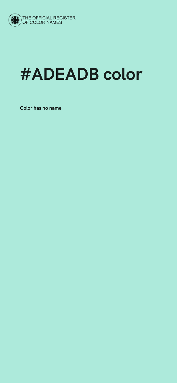 #ADEADB color image