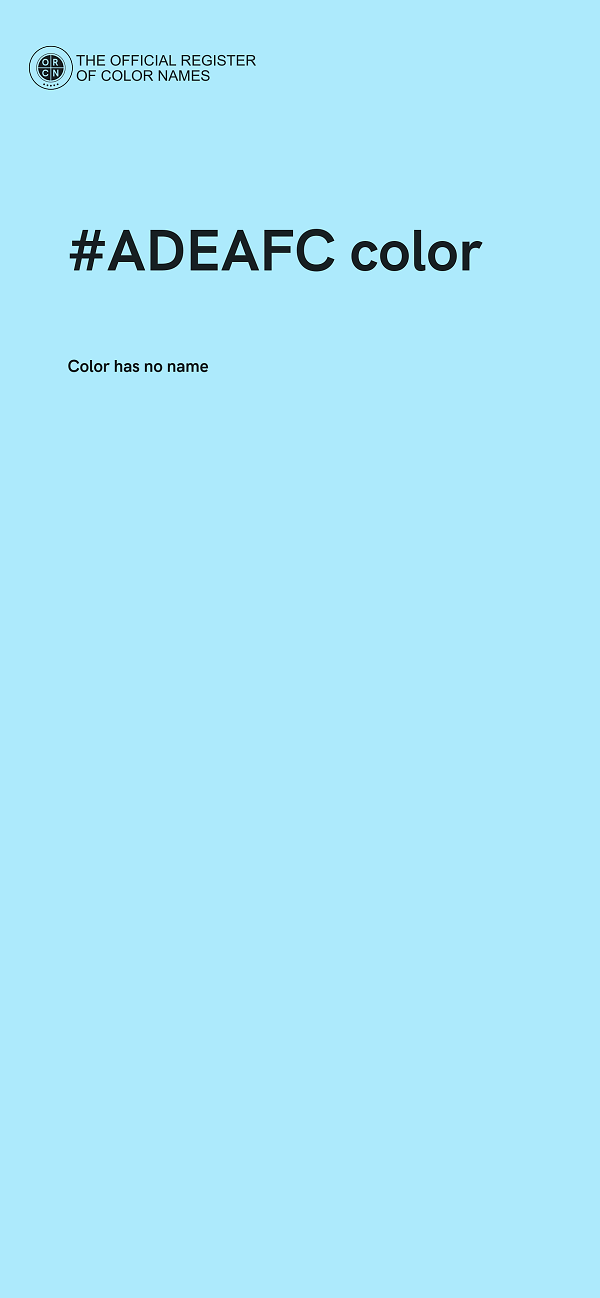 #ADEAFC color image