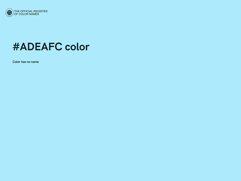 #ADEAFC color image