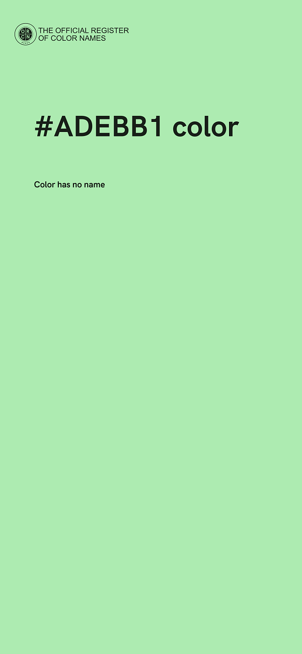 #ADEBB1 color image