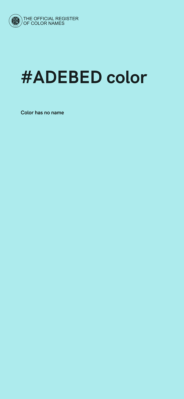 #ADEBED color image