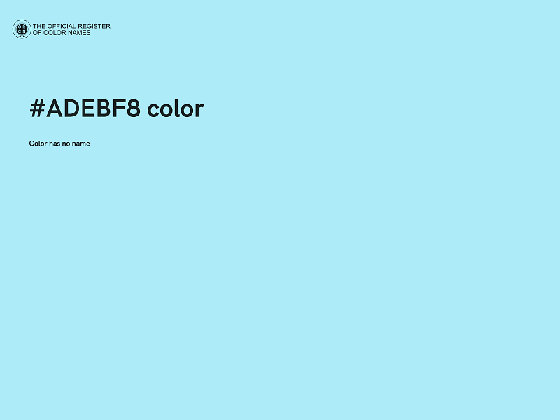 #ADEBF8 color image