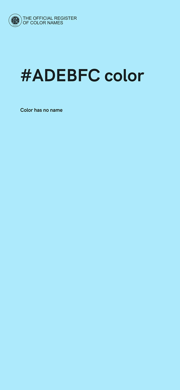 #ADEBFC color image