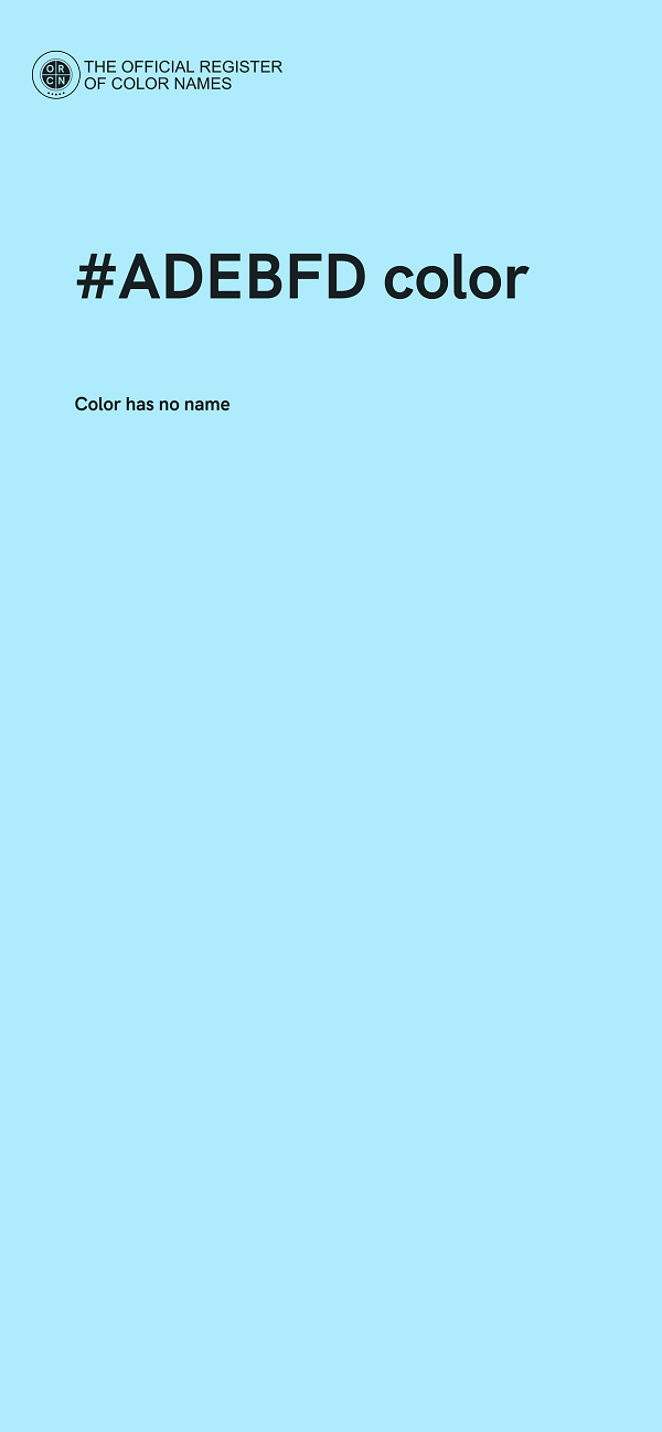 #ADEBFD color image