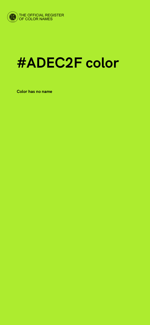 #ADEC2F color image