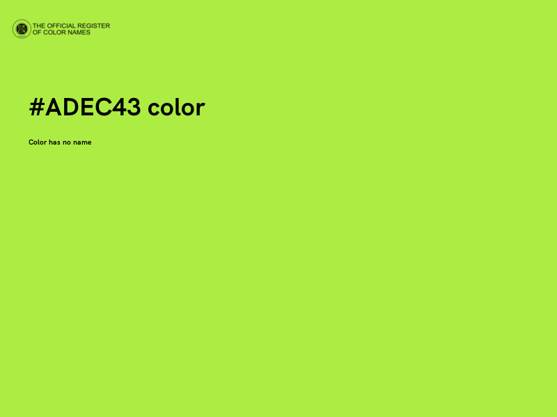 #ADEC43 color image