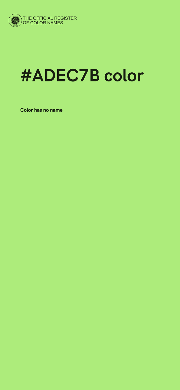 #ADEC7B color image