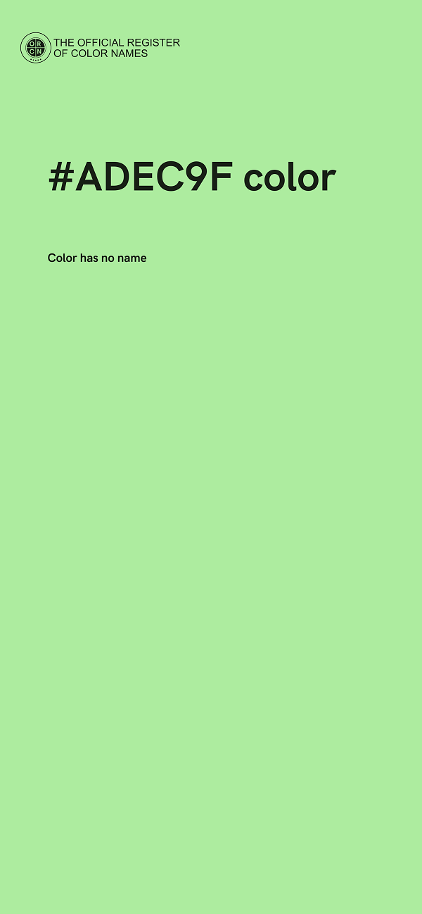 #ADEC9F color image