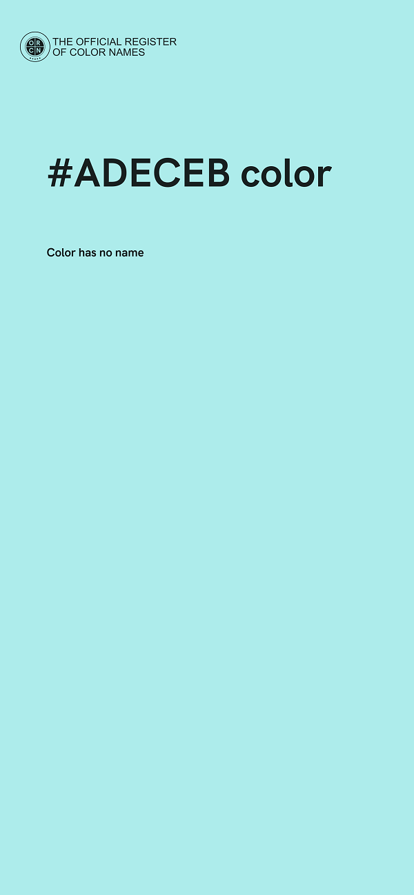 #ADECEB color image