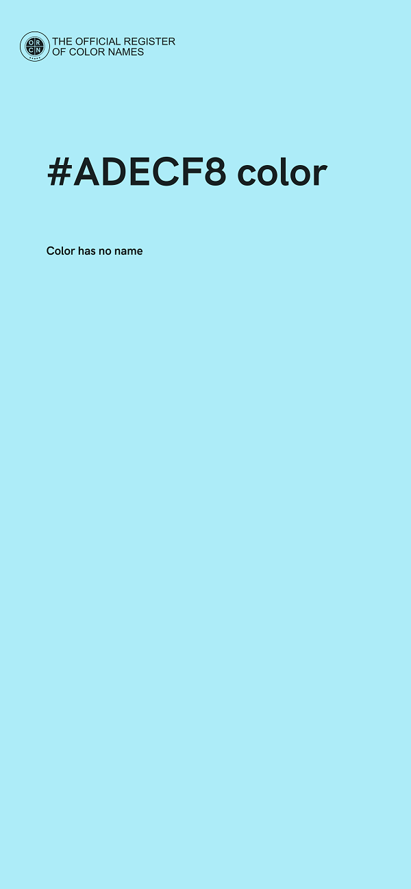 #ADECF8 color image