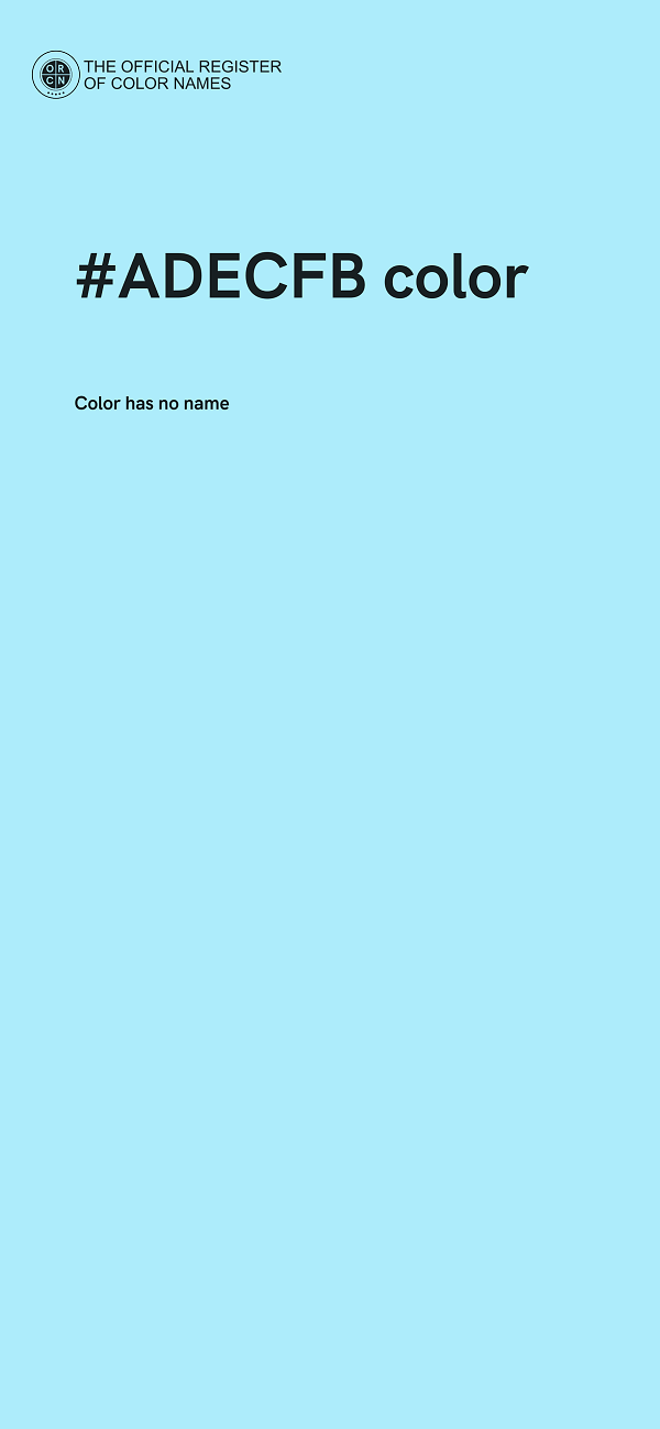 #ADECFB color image